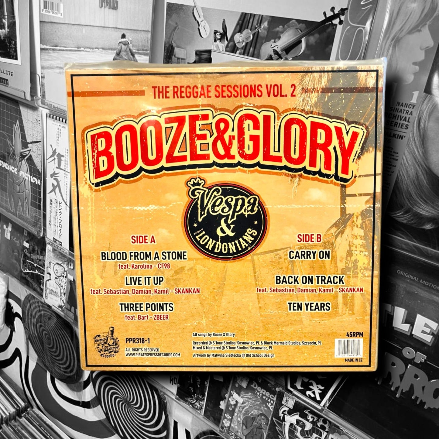 BOOZE & GLORY - VESPA & THE LONDONIANS/ THE REGGAE SESSIONS VOL. 2